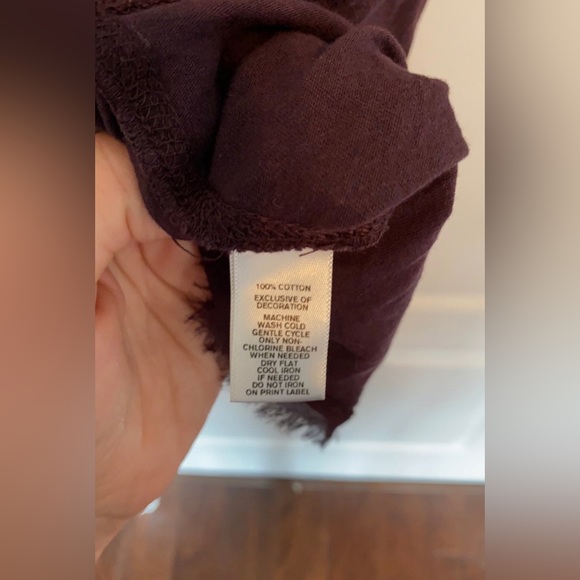 Ann Taylor Loft Dark Purple Long Sleeve Tee XS - Picture 6 of 9